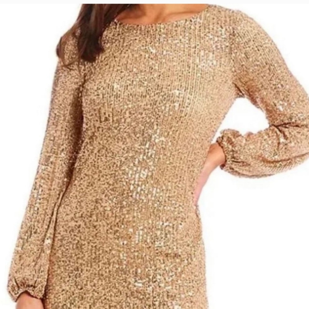 Preston & York Champaign colored Sequin Dress